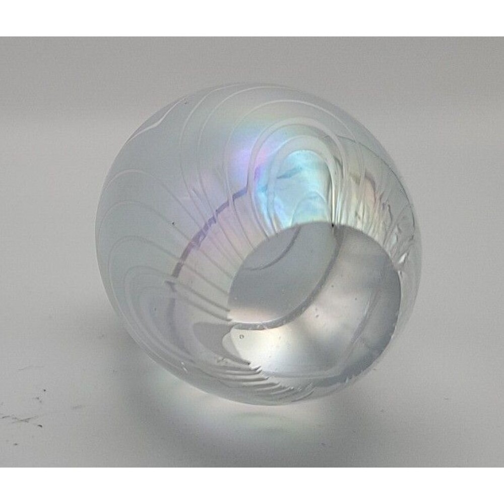 Vintage Iridescent Art Glass EGG Paperweight Rainbow EUC Beautiful Egg! - Picture 6 of 6